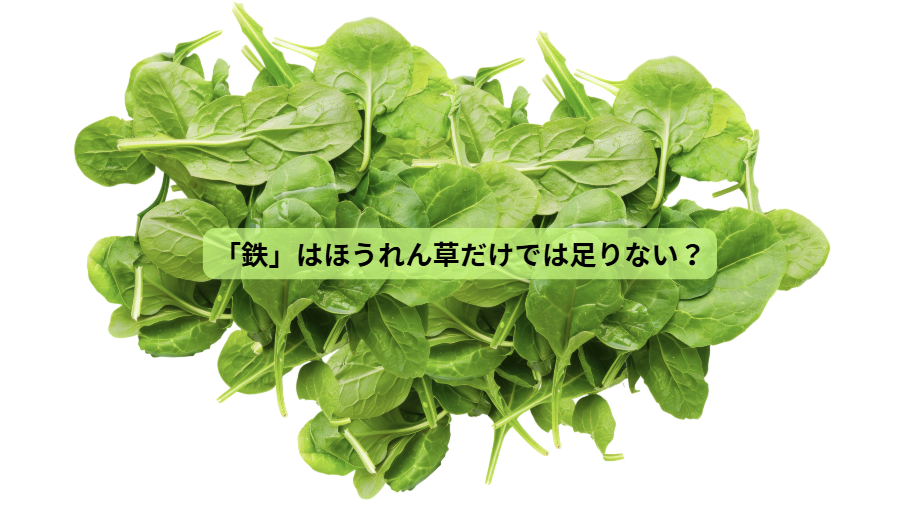 野菜だけで健康になれると思っていませんか？【第３回】「鉄」はほうれん草だけでは足りない？
