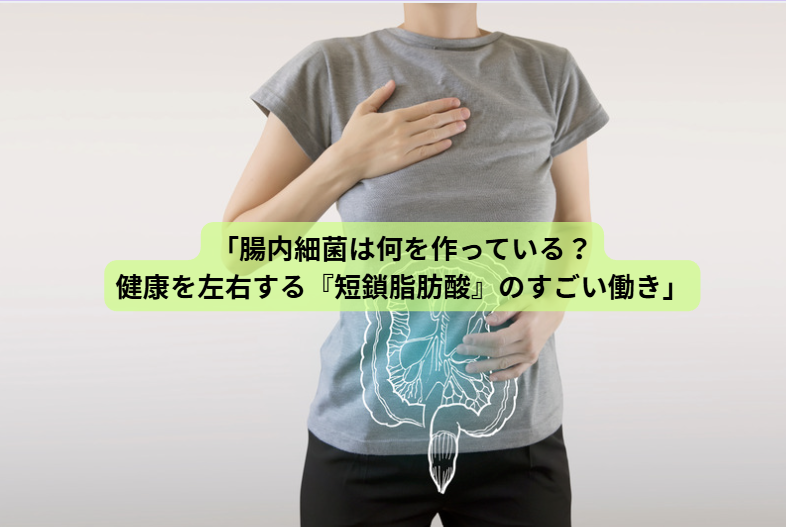 発酵食品のはなし【第３回】「腸内細菌は何を作っている？健康を左右する『短鎖脂肪酸』のすごい働き」