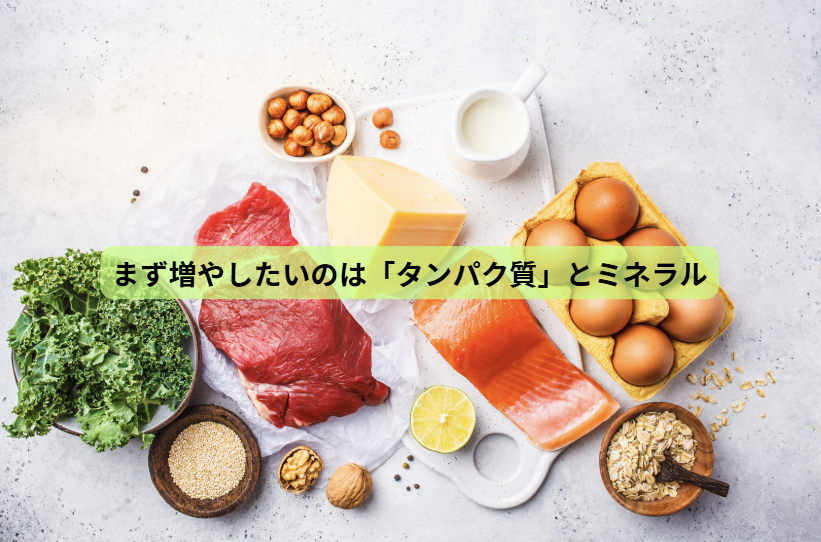 その食事、本当にあなたの体を満たしていますか？             【第５回】まず増やしたいのは「タンパク質」とミネラル