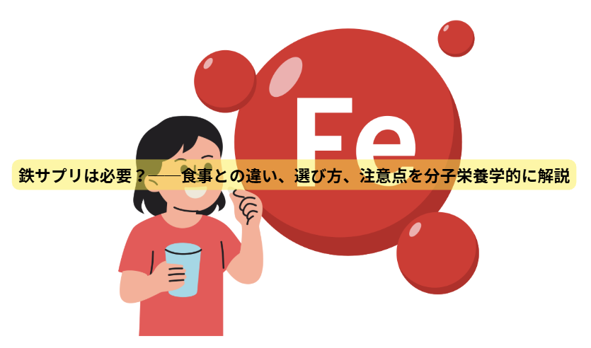 鉄不足のはなし　【第5回】鉄サプリは必要？──食事との違い、選び方、注意点を分子栄養学的に解説