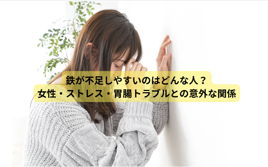 鉄不足のはなし　【第6回】鉄が不足しやすいのはどんな人？──女性・ストレス・胃腸トラブルとの意外な関係
