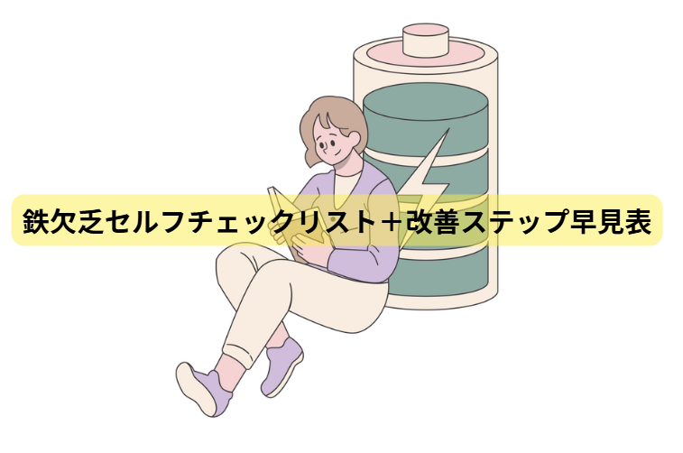 鉄不足のはなし　【特別編】鉄欠乏セルフチェックリスト＋改善ステップ早見表